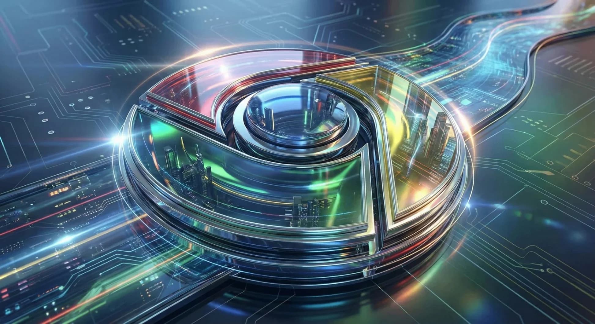 Chrome 3D Background